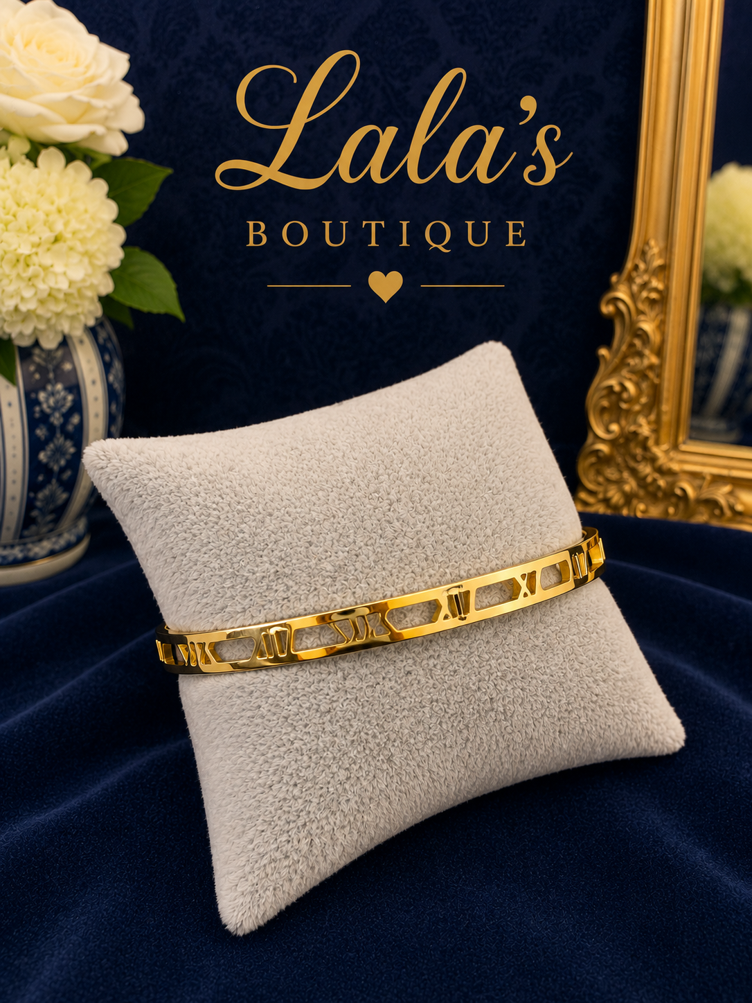 GOLD NUMERALS BANGLE
