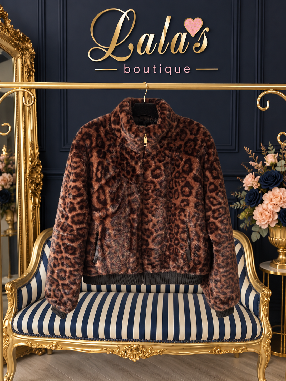 CHOCOLATE ANIMAL FUR BOMBER