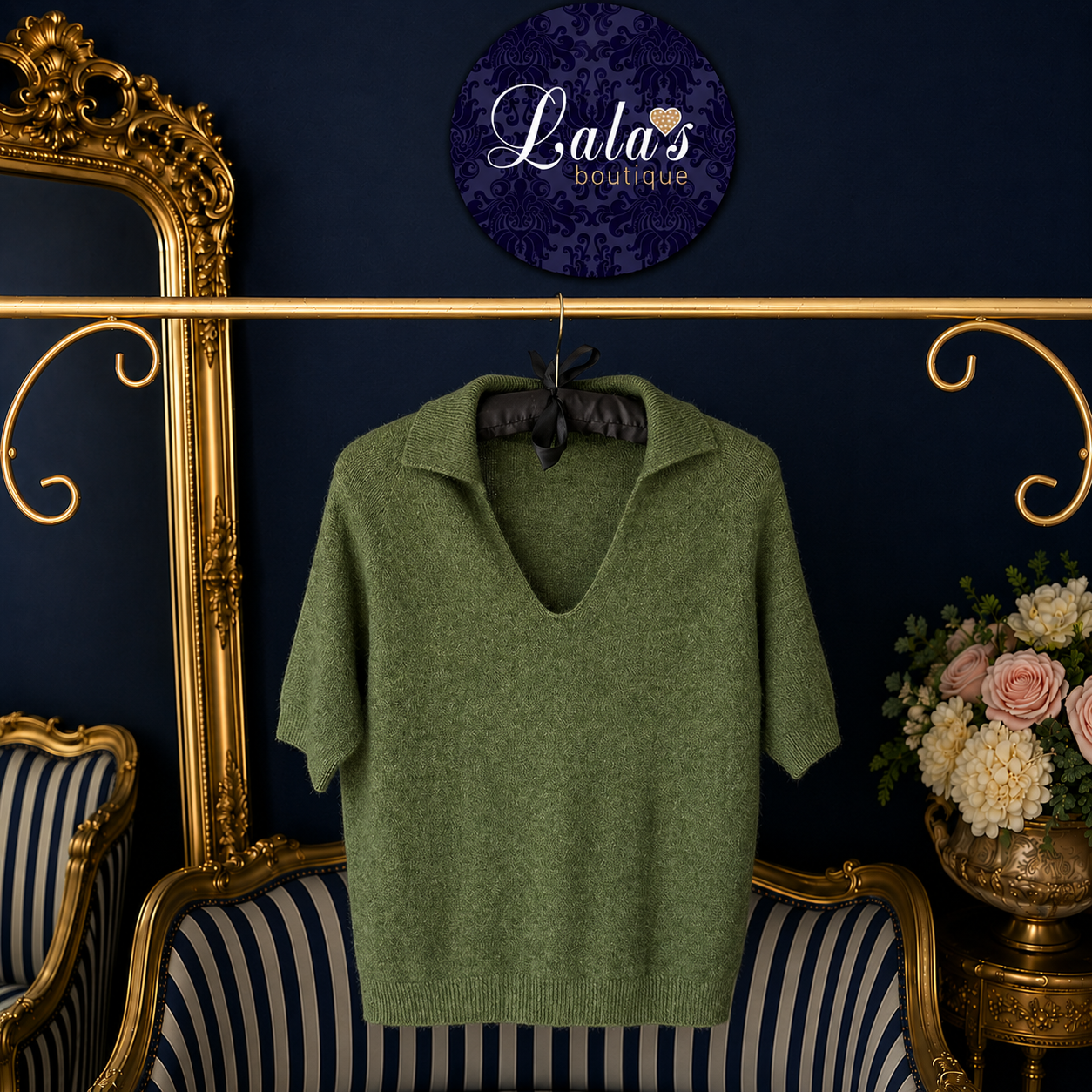 ALPACA V NECK COLLARED JUMPER