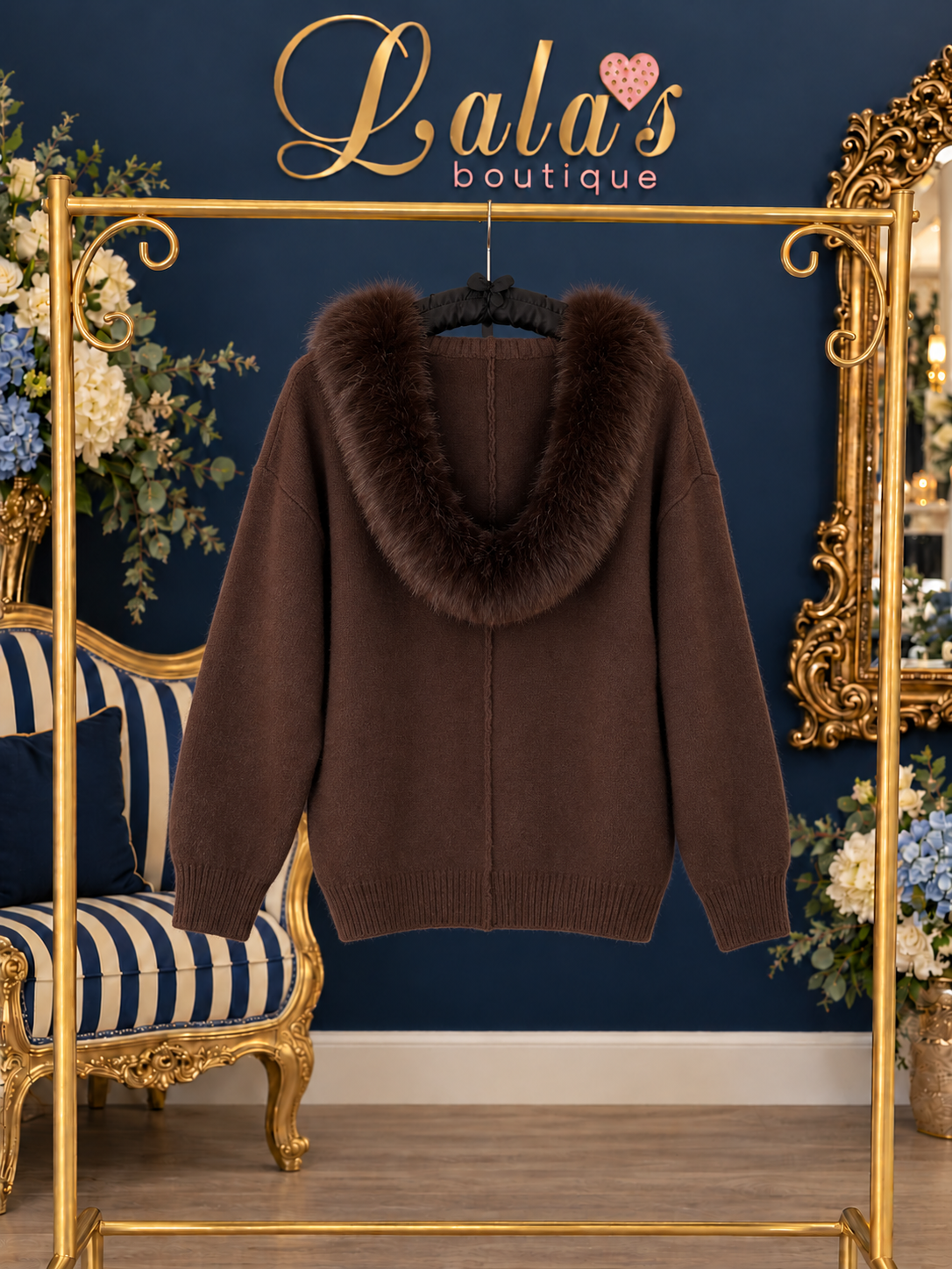 CHOCOLATE FUR HOODIE