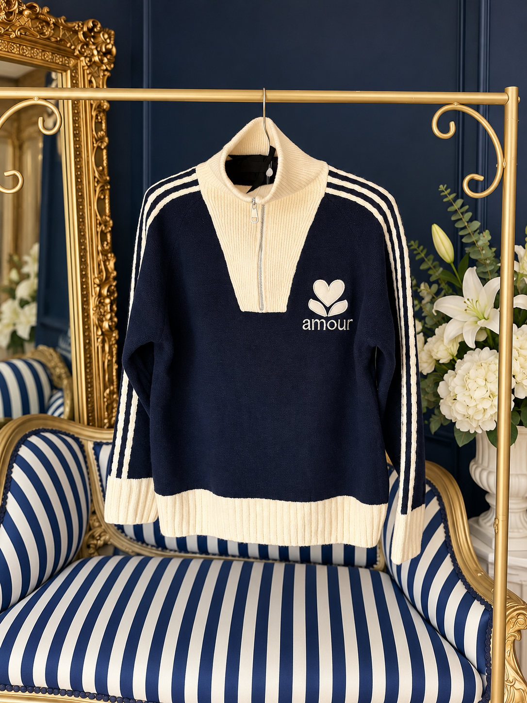 NAVY AMOUR JUMPER