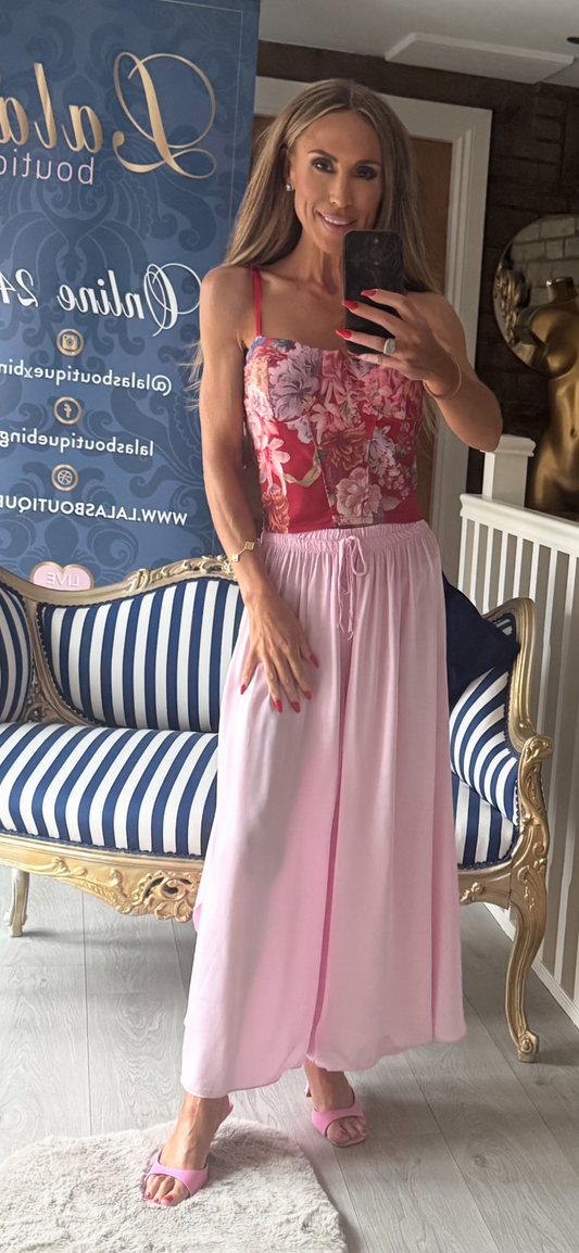 RED FLORAL BRALET