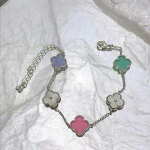SILVER CANDY CLOVER BRACELET