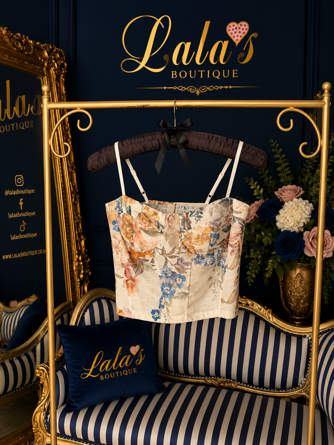 CREAM FLORAL BRALET