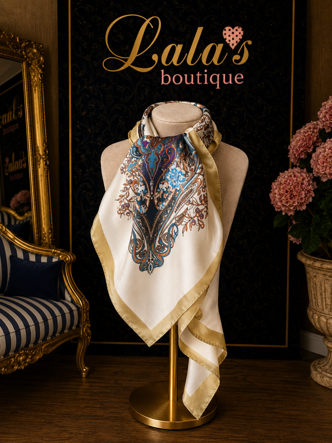 PAISLEY TAUPE NECKERCHIEF