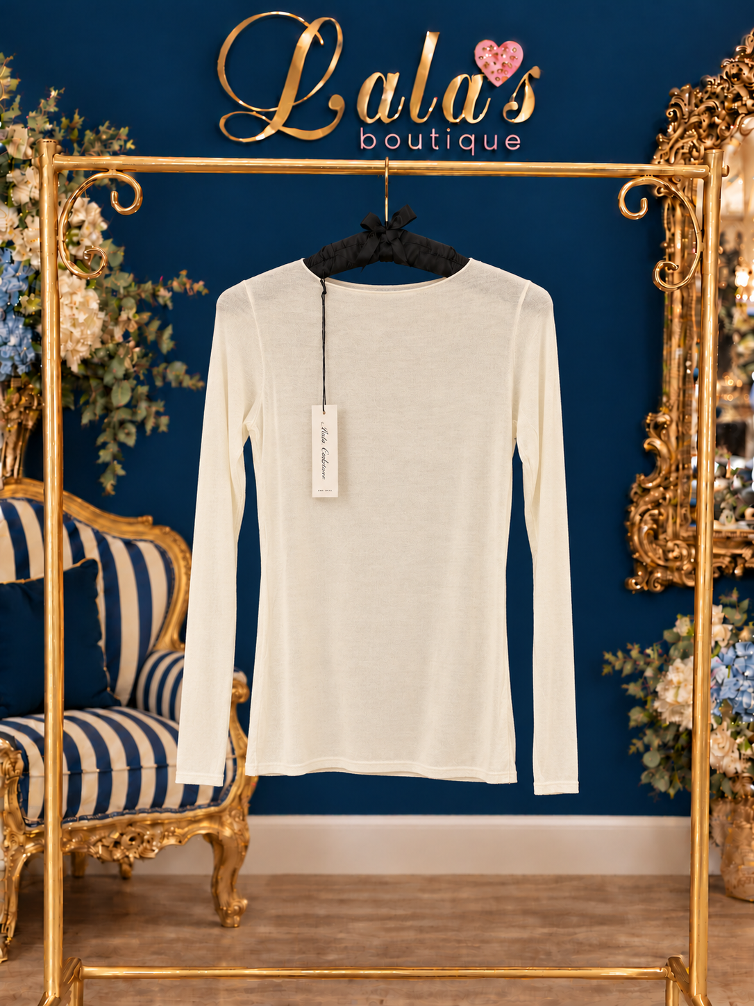 CREAM CASHMERE BASE LAYER TOP