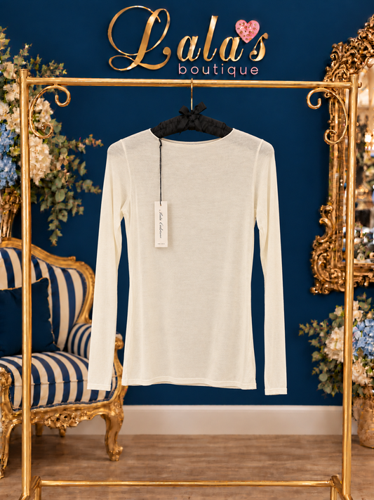 CREAM CASHMERE BASE LAYER TOP