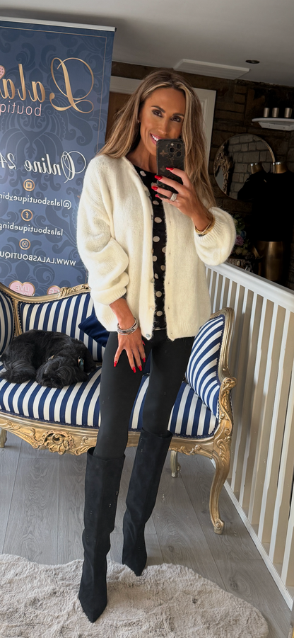 LONG SLEEVED ALPACA CARDIGAN