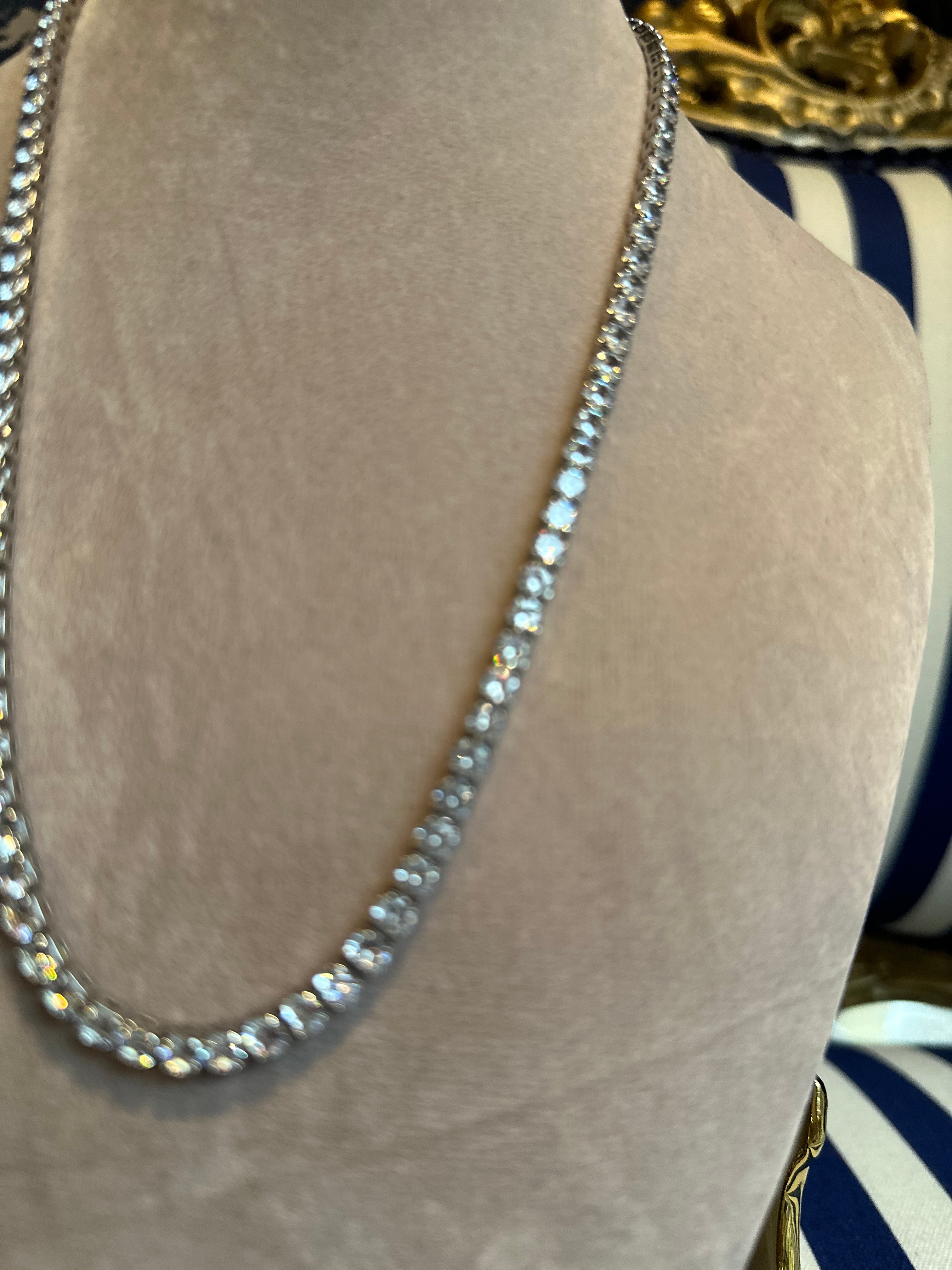 SILVER DIAMANTÉ NECKLACE LUX