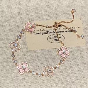 PINK & ROSE GOLD CLOVER BRACELET