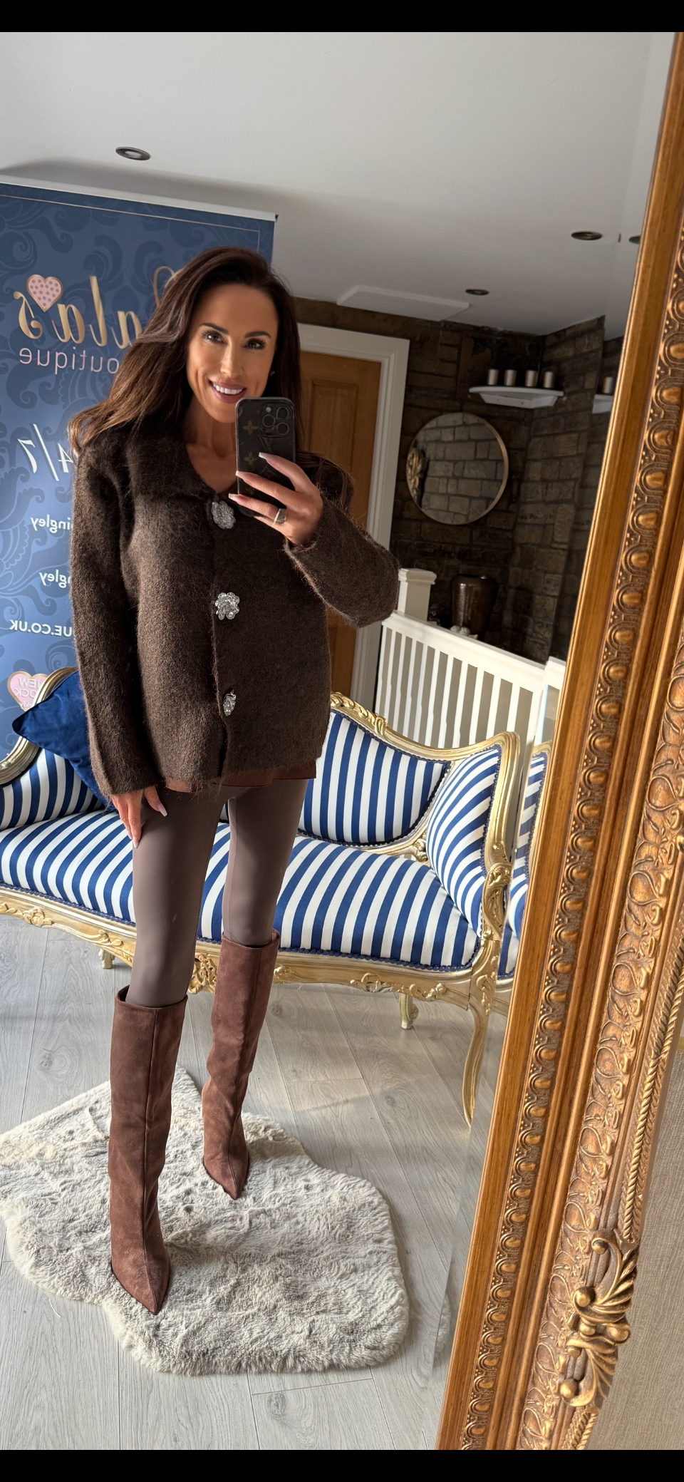 CHOCOLATE JEWEL BUTTON JACKET