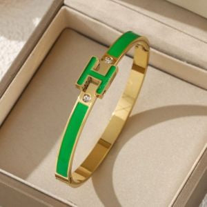 GREEN H BANGLE