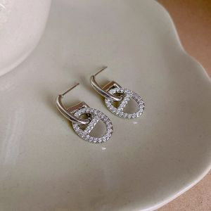 SILVER CD EARRINGS