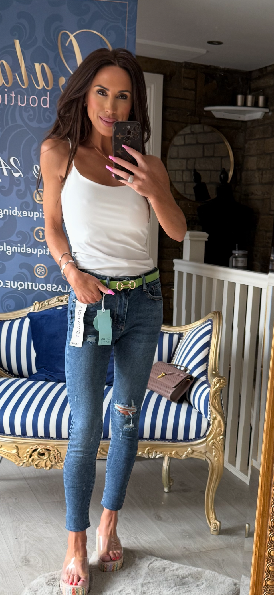 LAULIA DISTRESSED SKINNY JEANS
