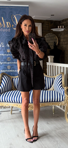 BLACK TAILORED SHORTS