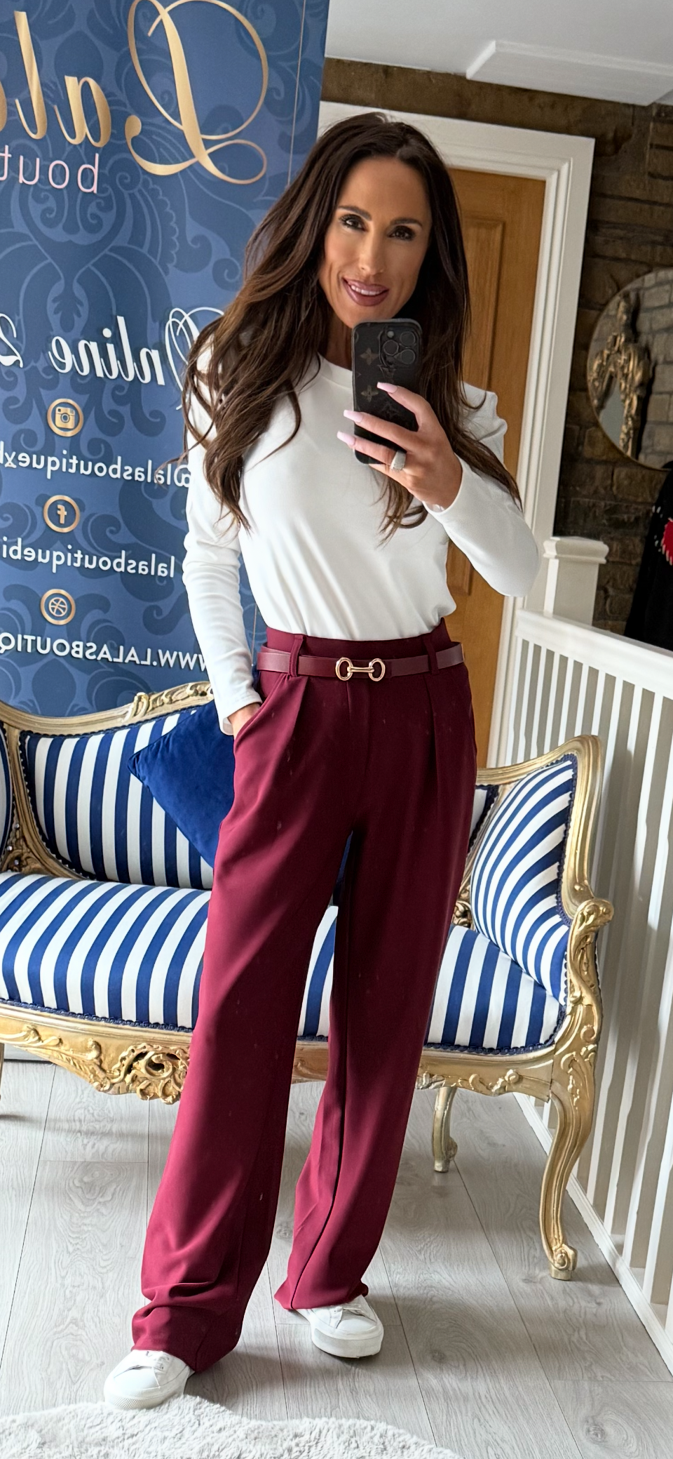 MAROON PLEATED JOGGER