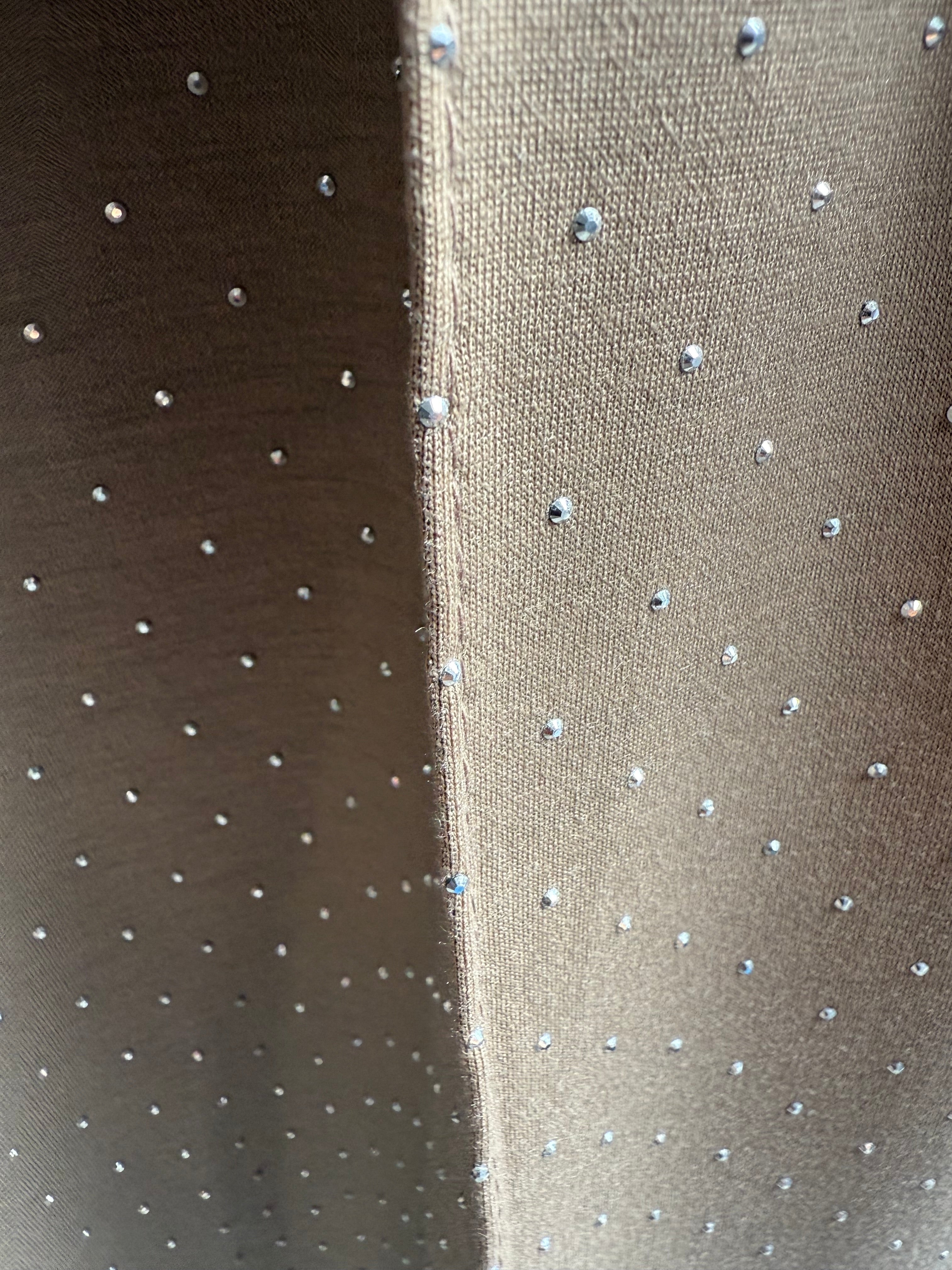 BEIGE SPARKLE RELAXED JOGGERS