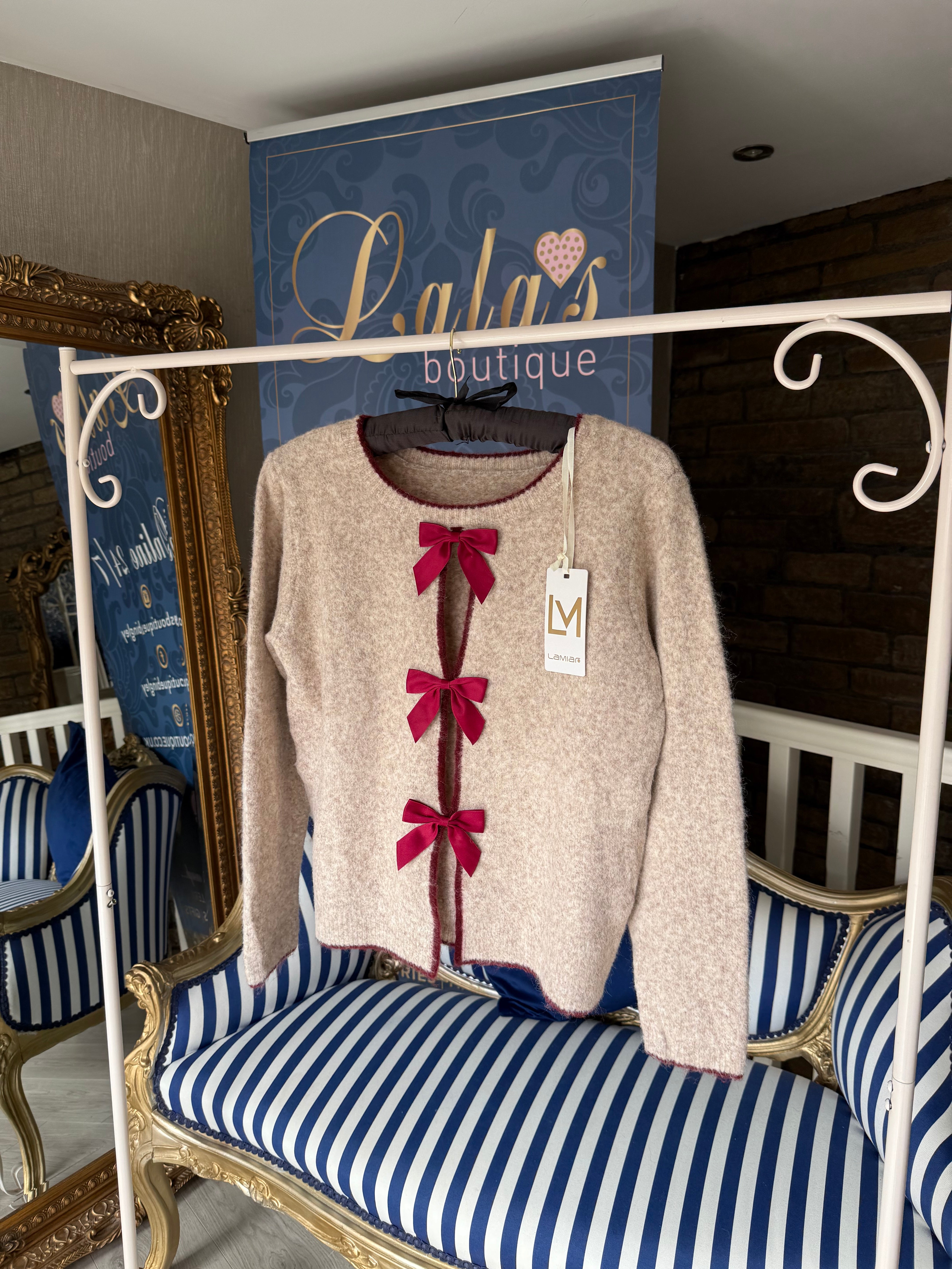 WINE BOW BACK JUMPER