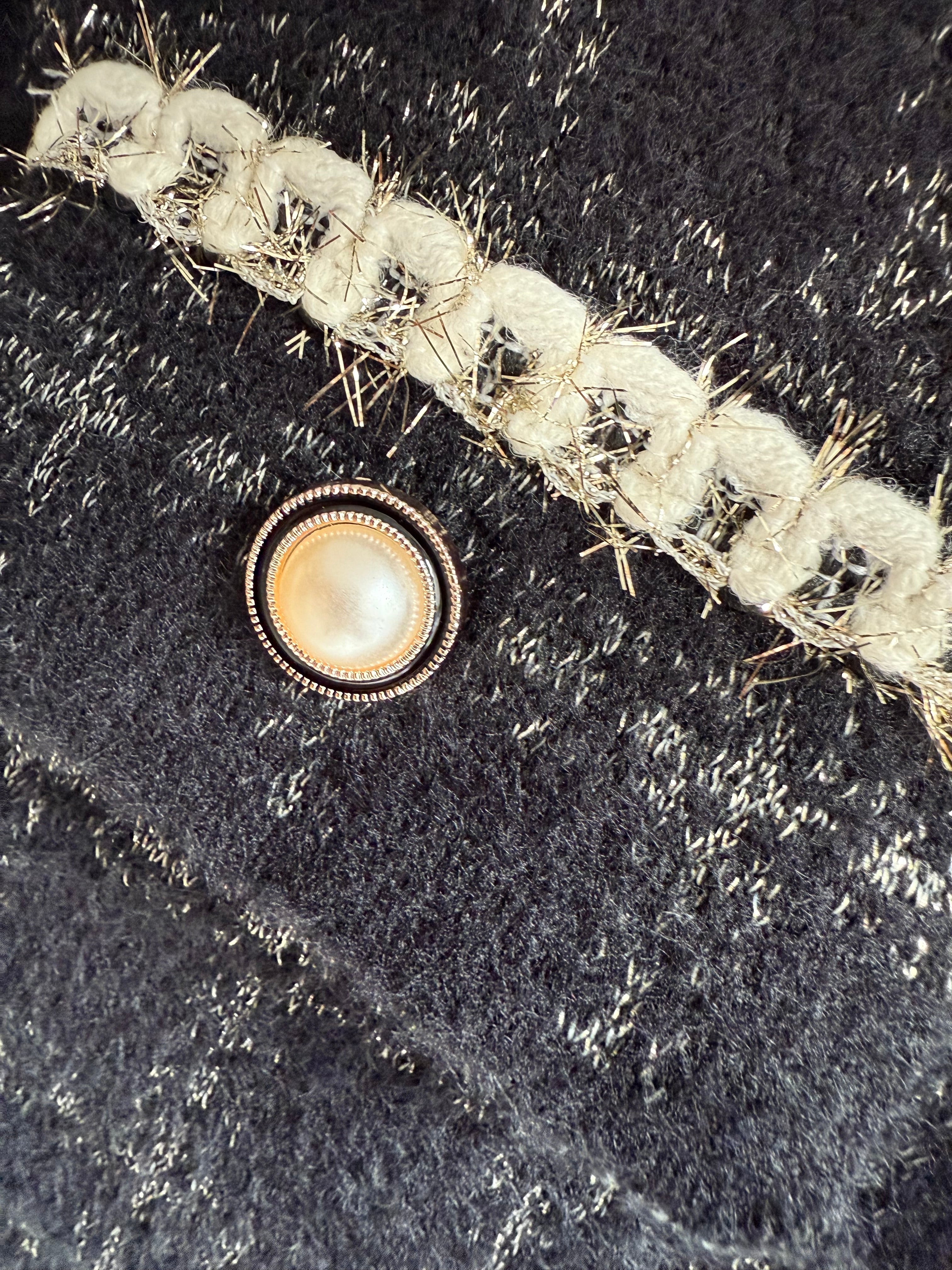 BLACK CHANELLY KNIT JACKET