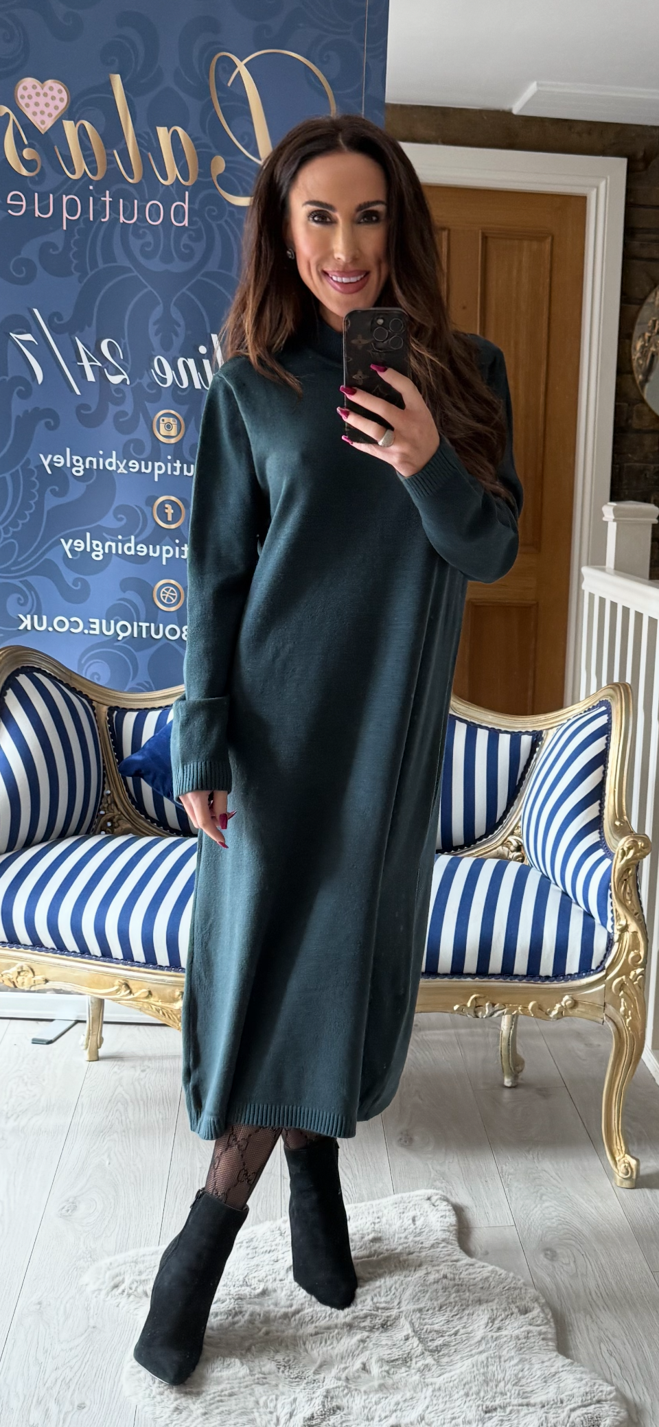 TEAL JUMPER DRESS