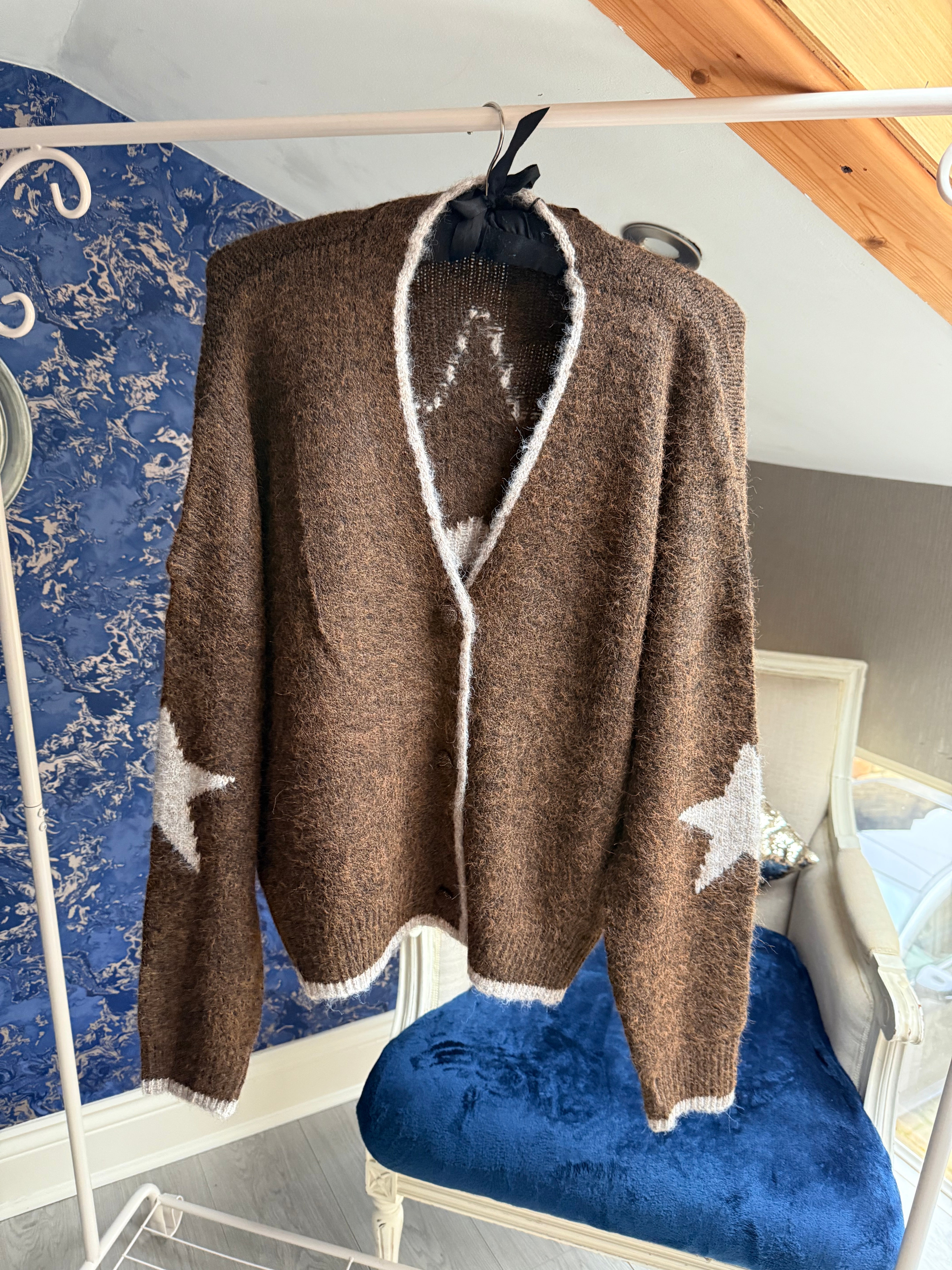 CHOCOLATE STAR CARDIGAN
