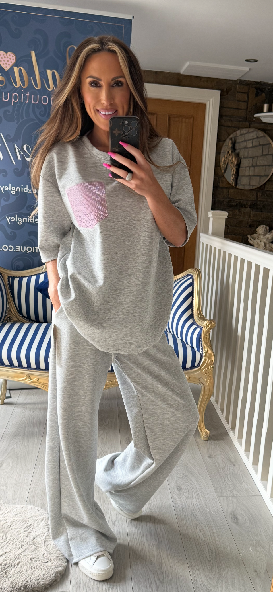 GREY SPARKLE POCKET JOGGERS