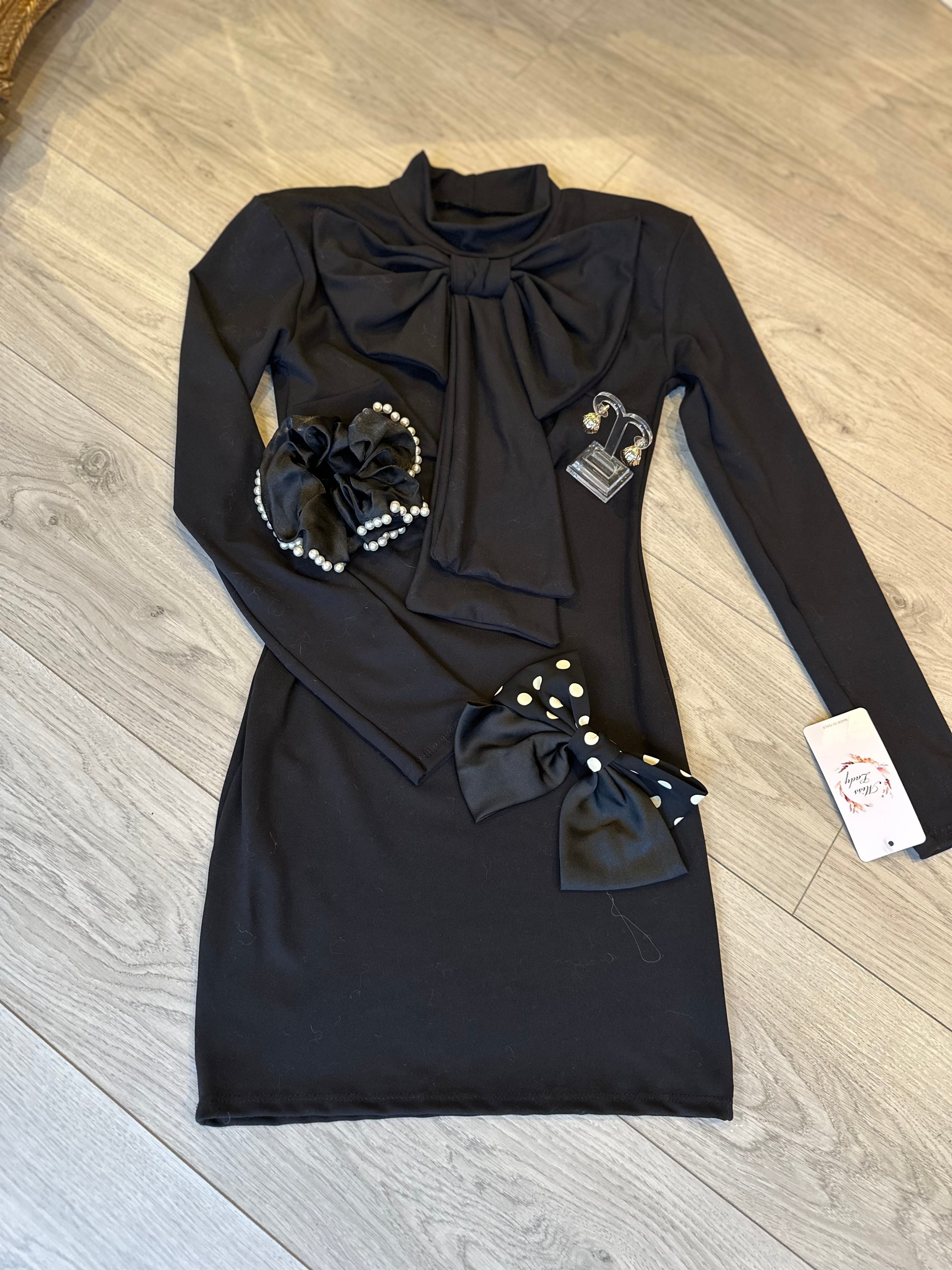 BLACK BOW DRESS