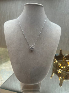 SILVER BOW NECKLACE