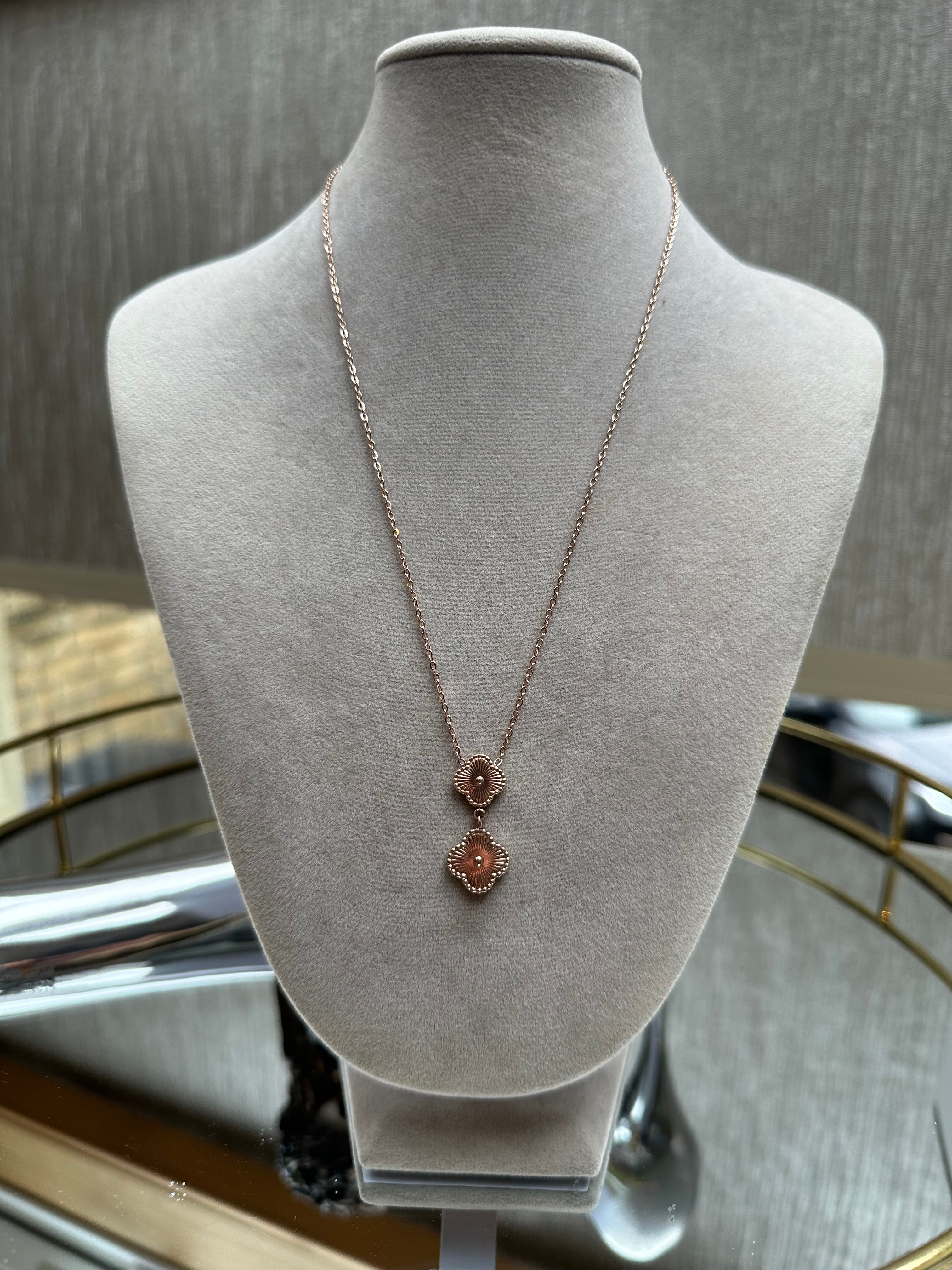 ROSE GOLD CLOVER NECKLACE