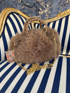 TAUPE FUR BAG