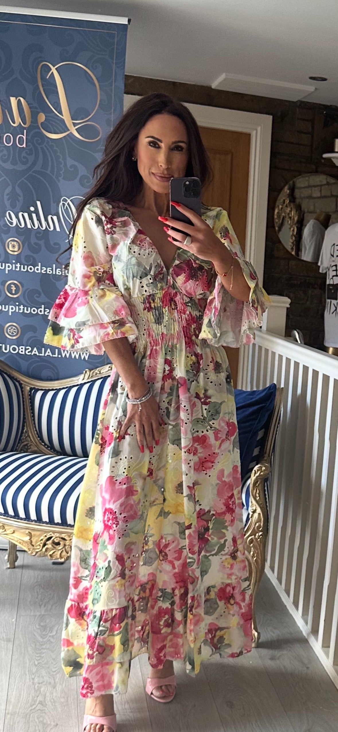 YELLOWS SMOCKING MAXI DRESS