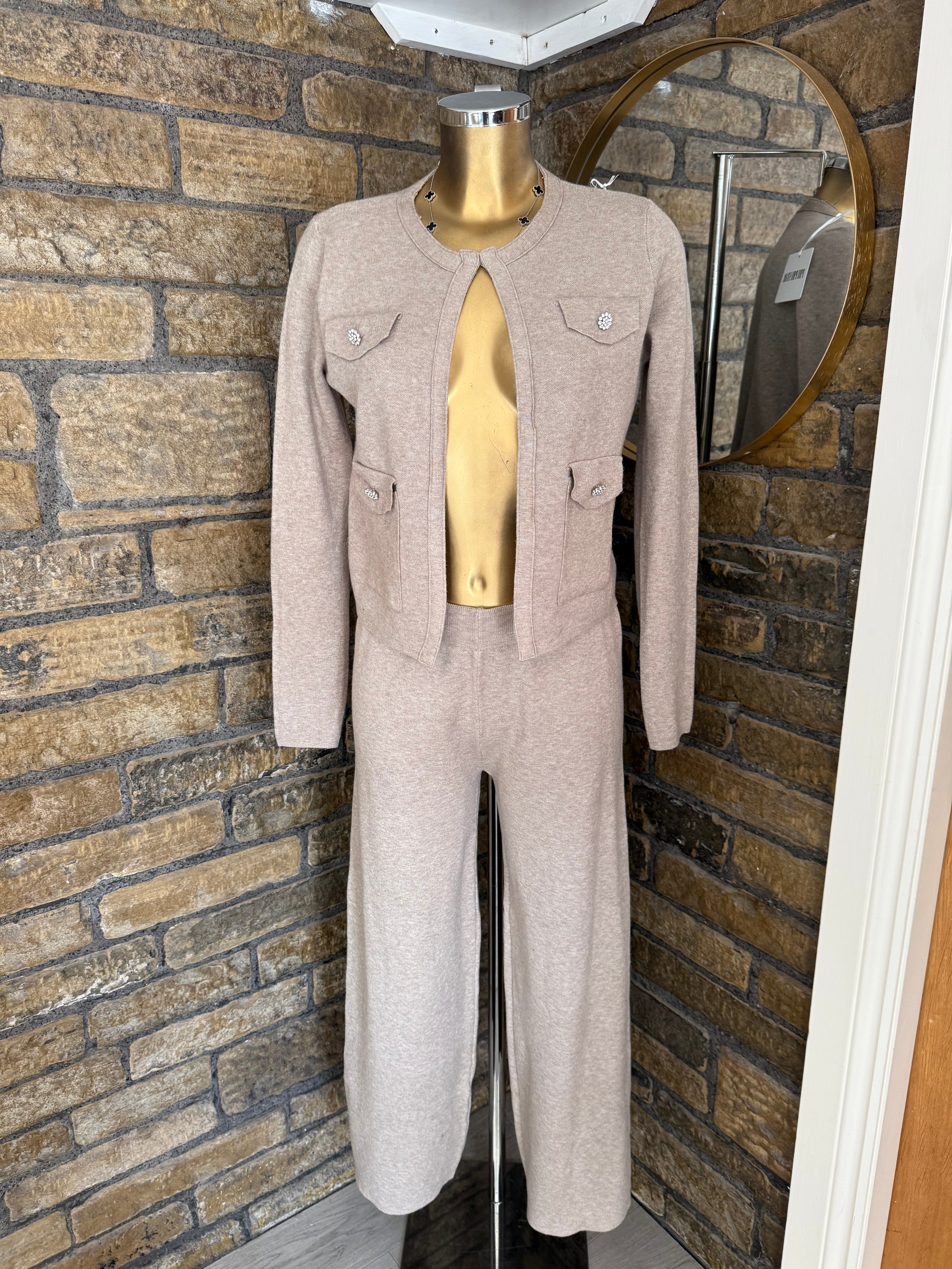 TAUPE KNITTED CO-ORD