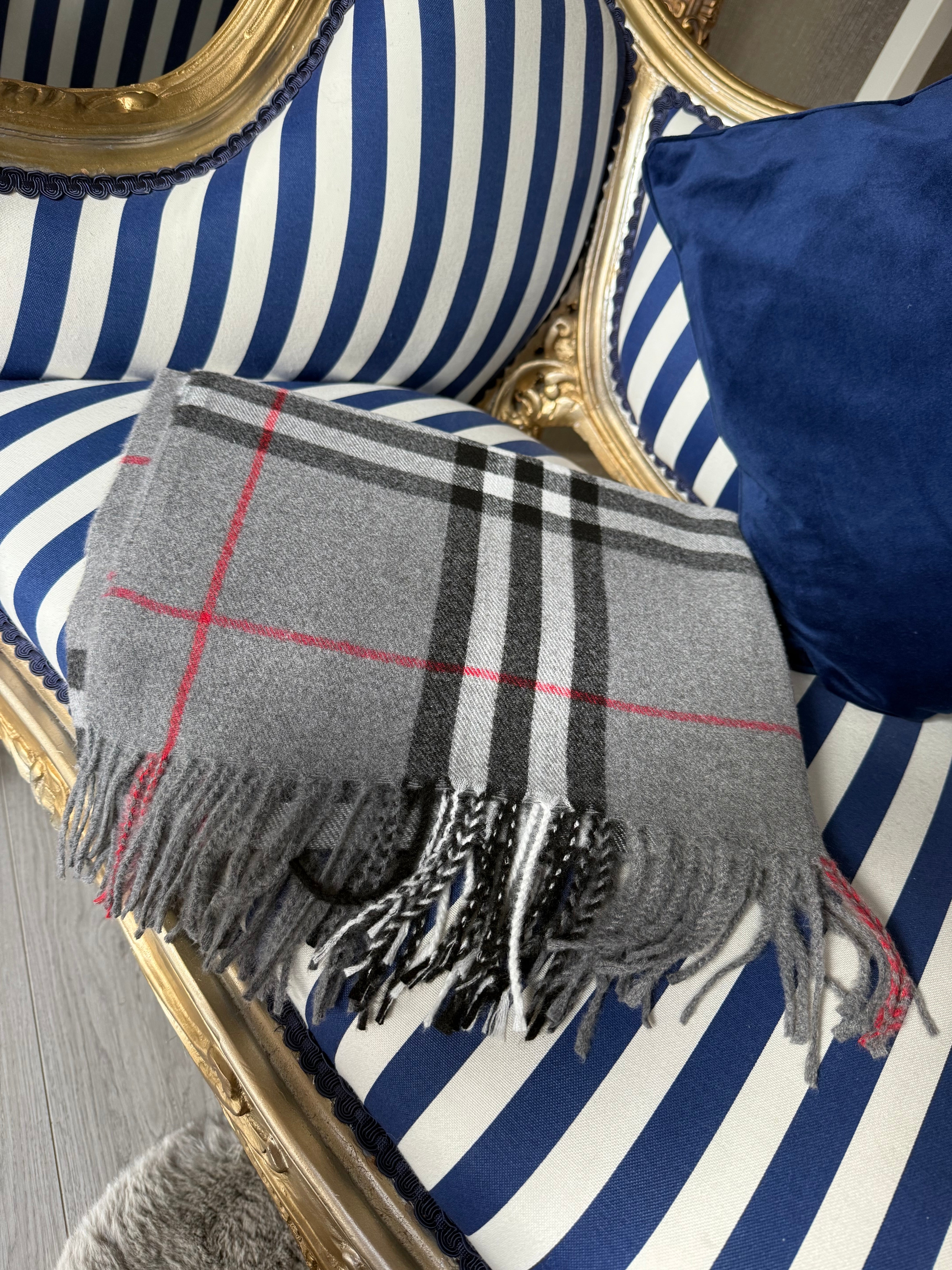 CASHMERE GREY BURB SCARF