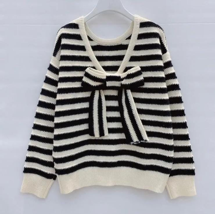 BOW STRIPE JUMPER