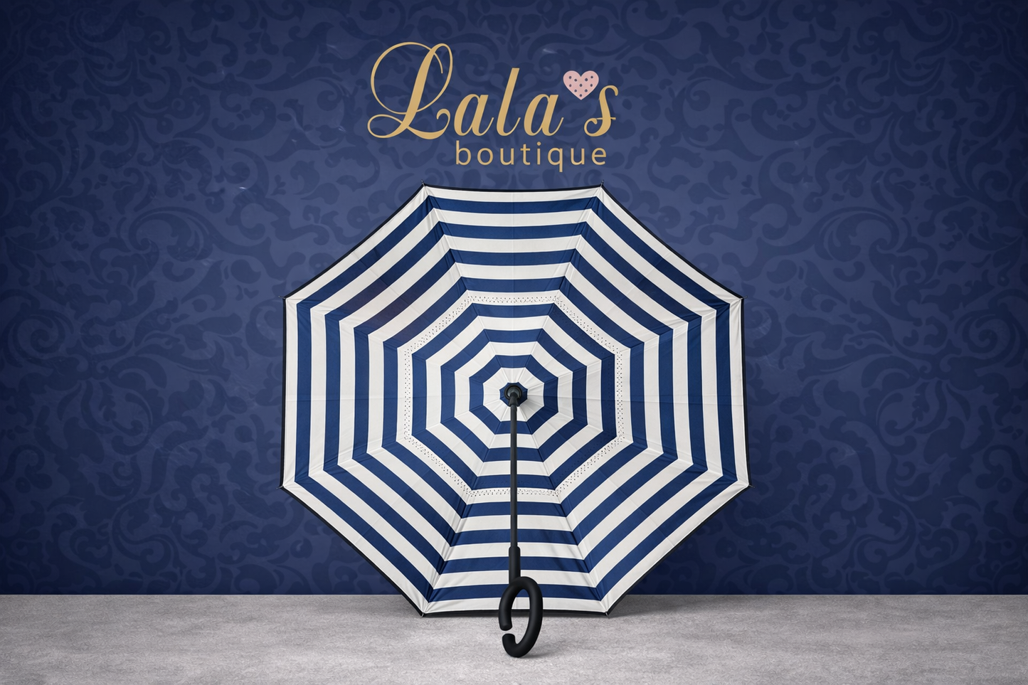 STRIPE UPSIDE DOWN UMBRELLA ( PICK UP ONLY )