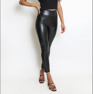 FAUX LEATHER SKINNY LEGGINGS