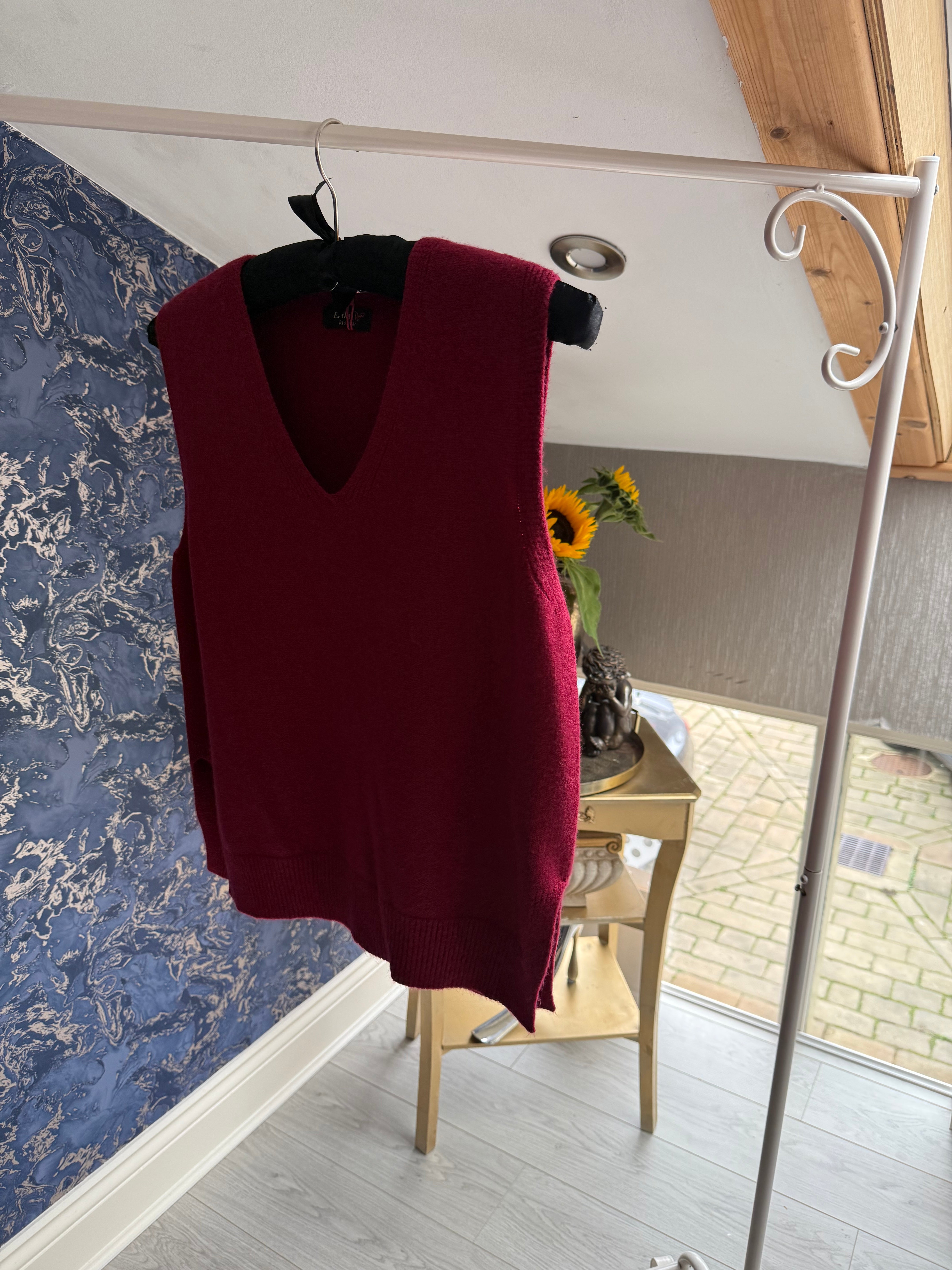 BORDO SLEEVELESS KNIT JUMPER