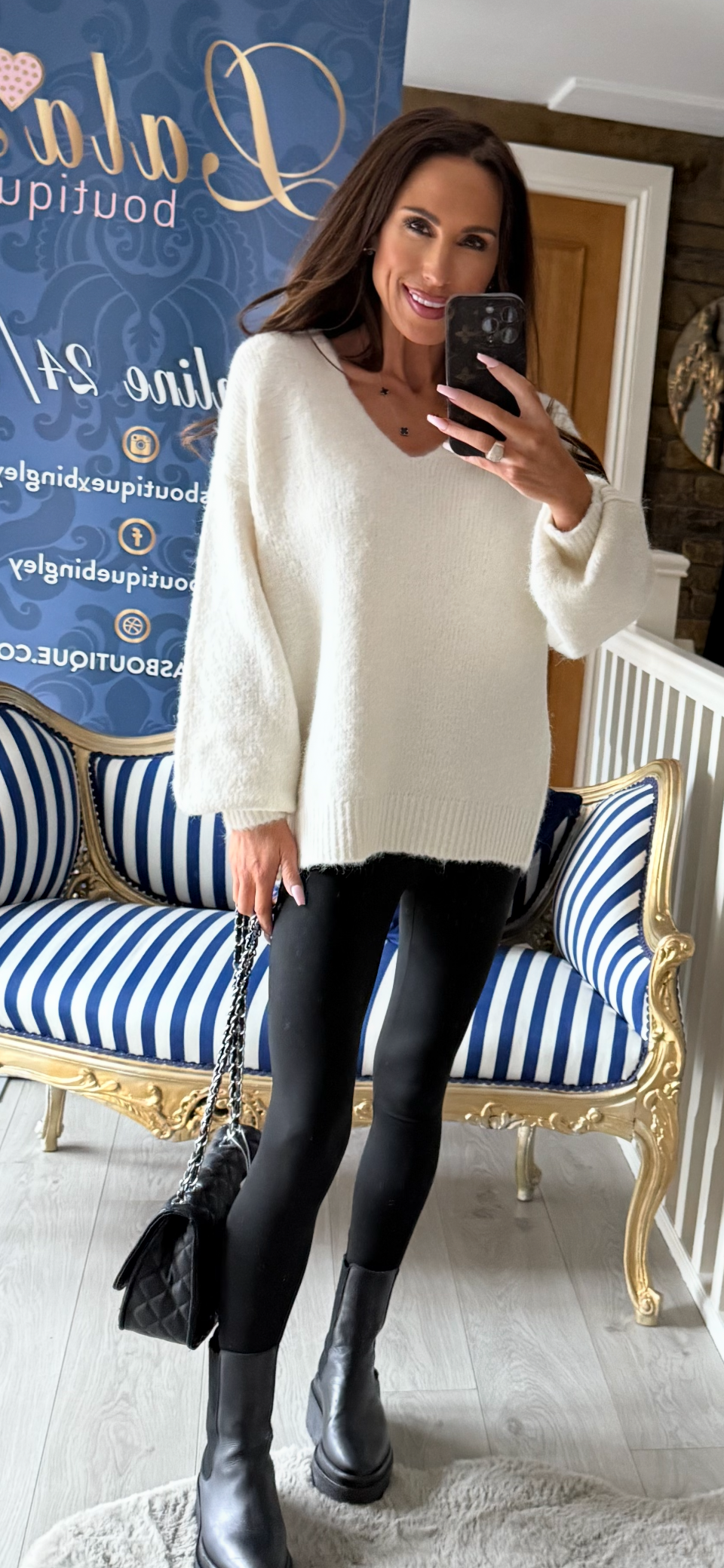 CREAM BOW BACK JUMPER