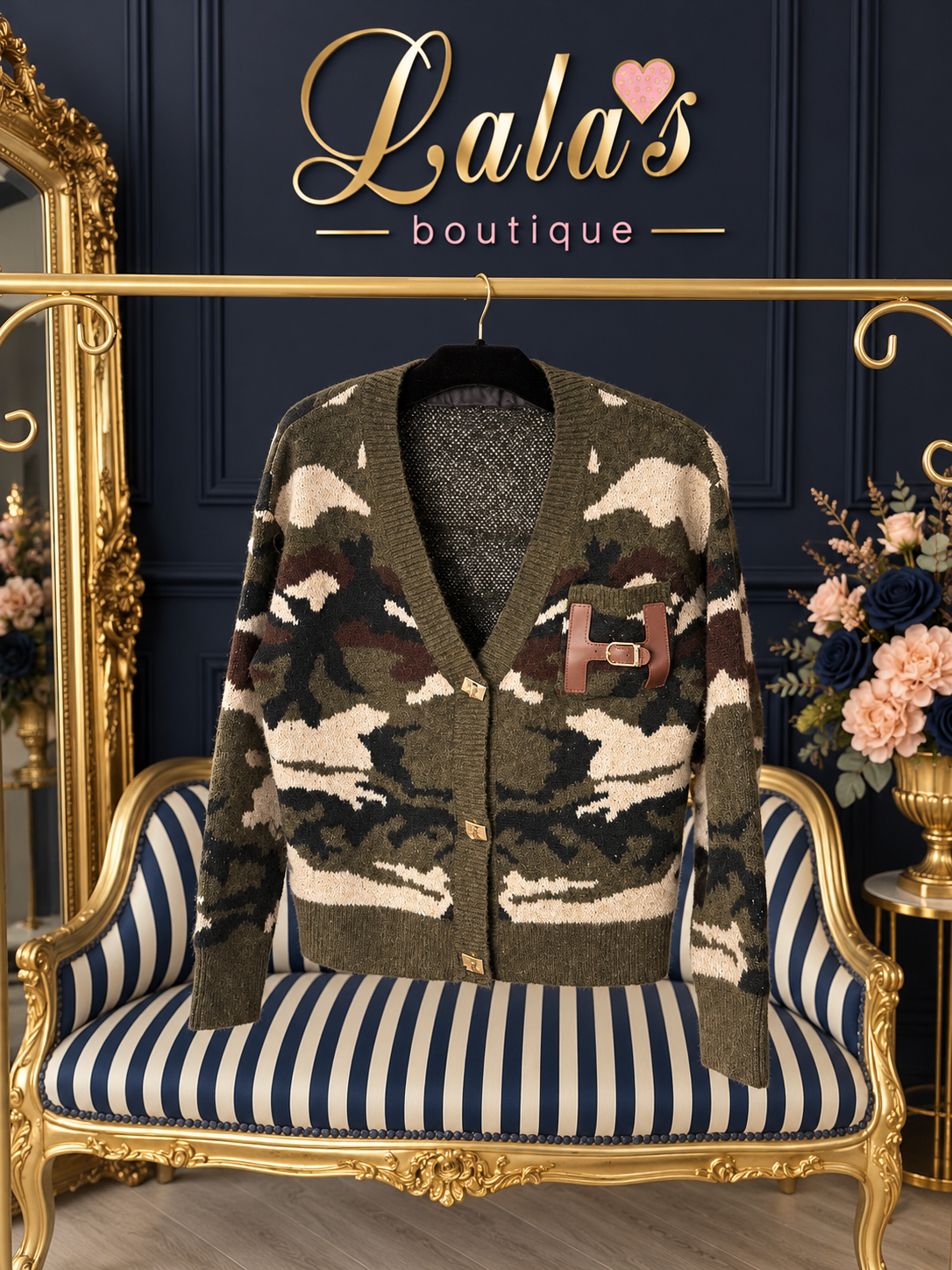 CAMOUFLAGE CARDIGAN