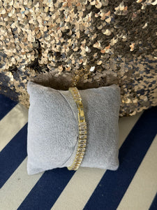GOLD BAGUETTE TENNIS BRACELET