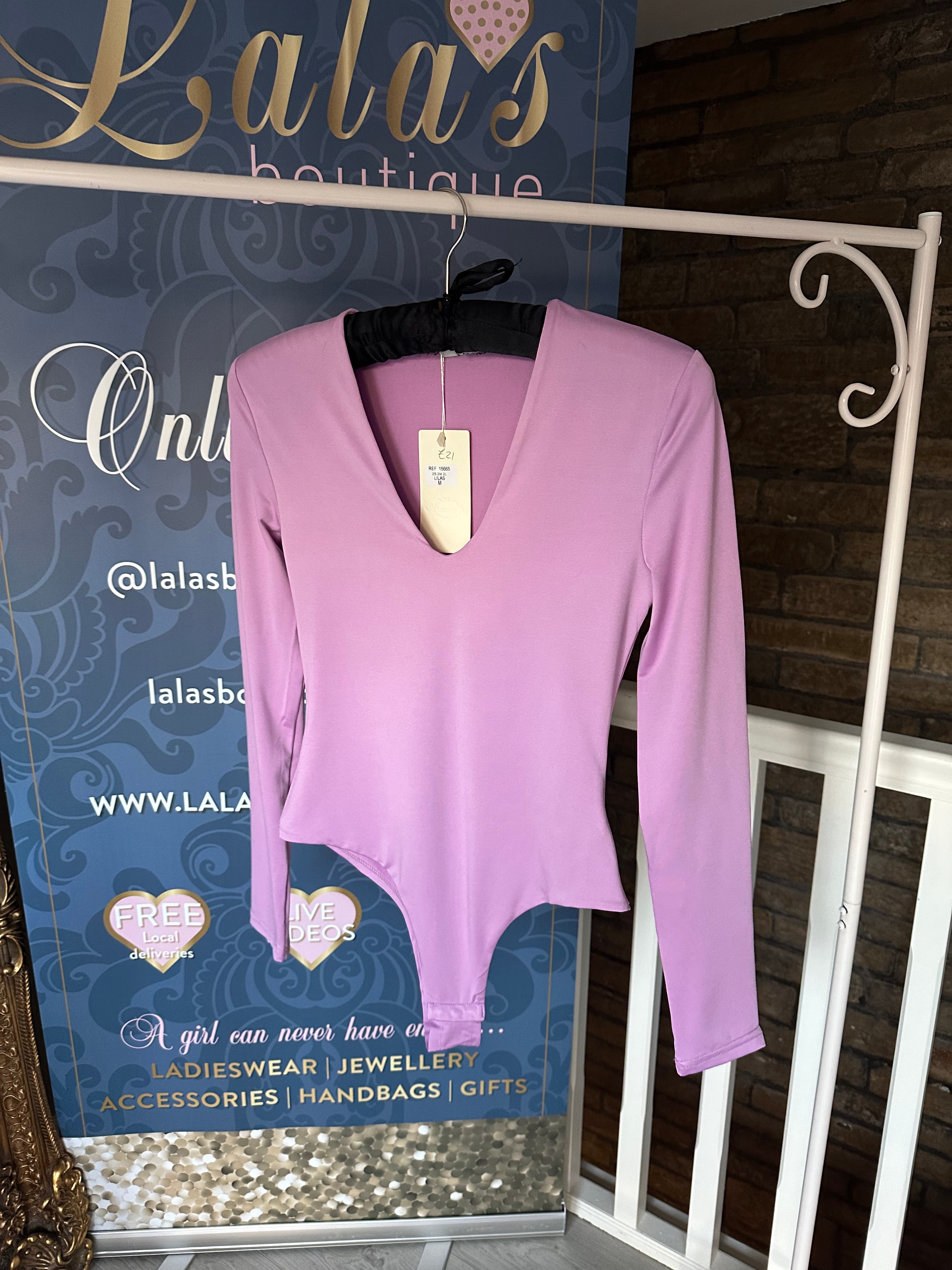 LILAC LONG SLEEVE BODY SUIT