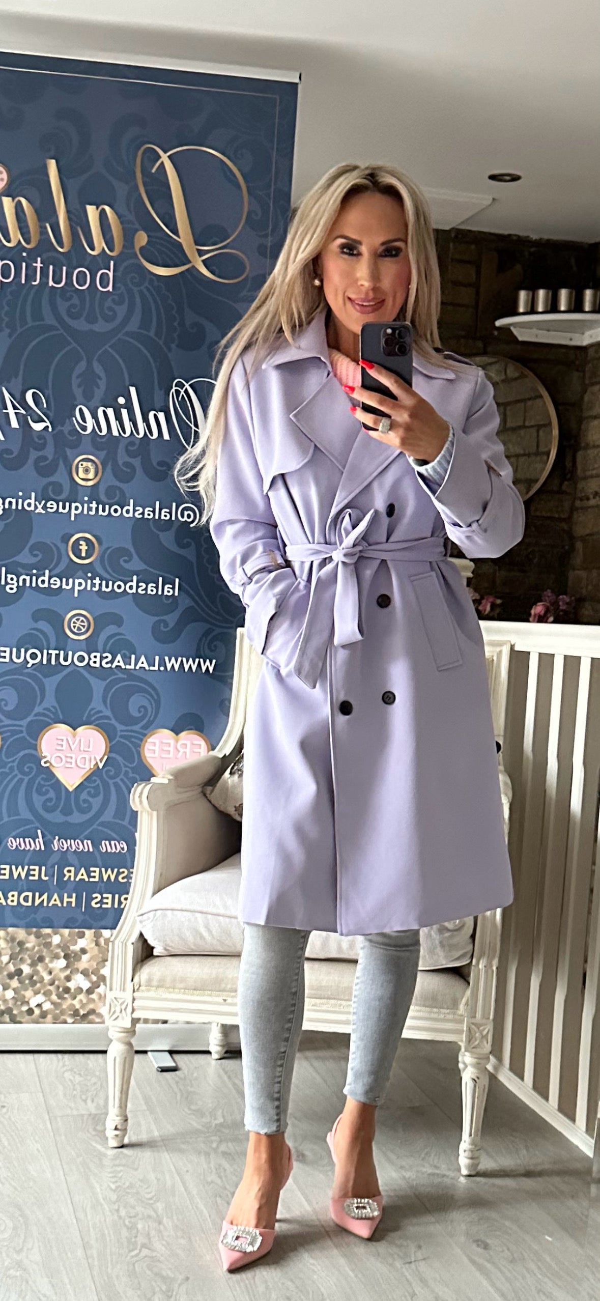 LILAC TRENCH COAT