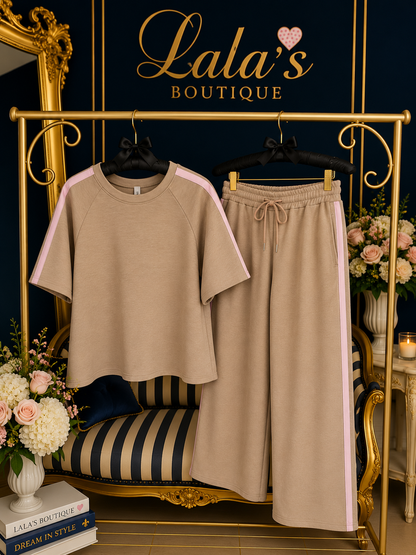 MOCHA & BLUSH LOUNGE CO-ORD