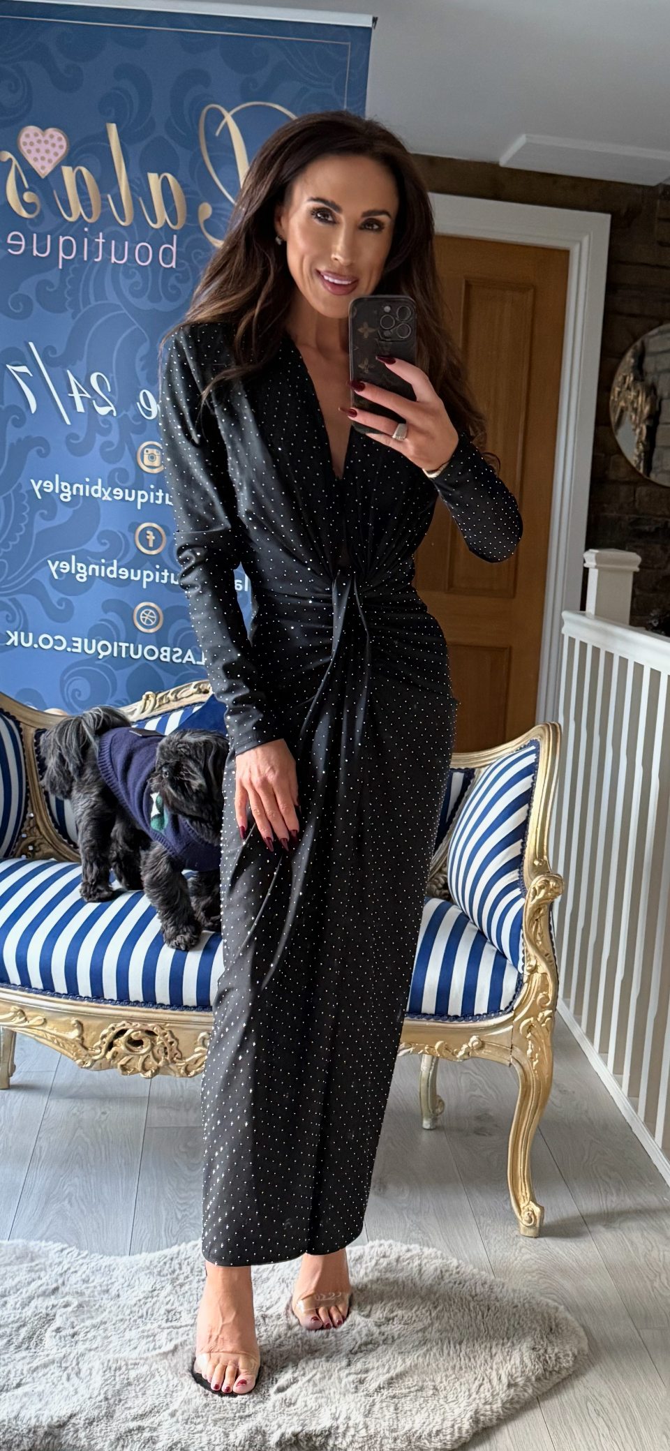 SLINKY RHINESTONE  DRESS