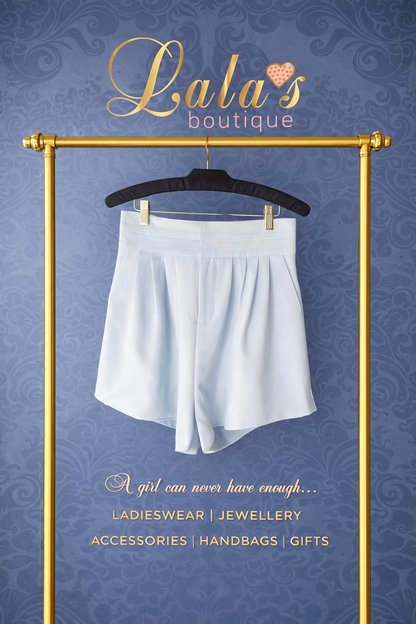 TAILORED PALE BLUE SHORTS