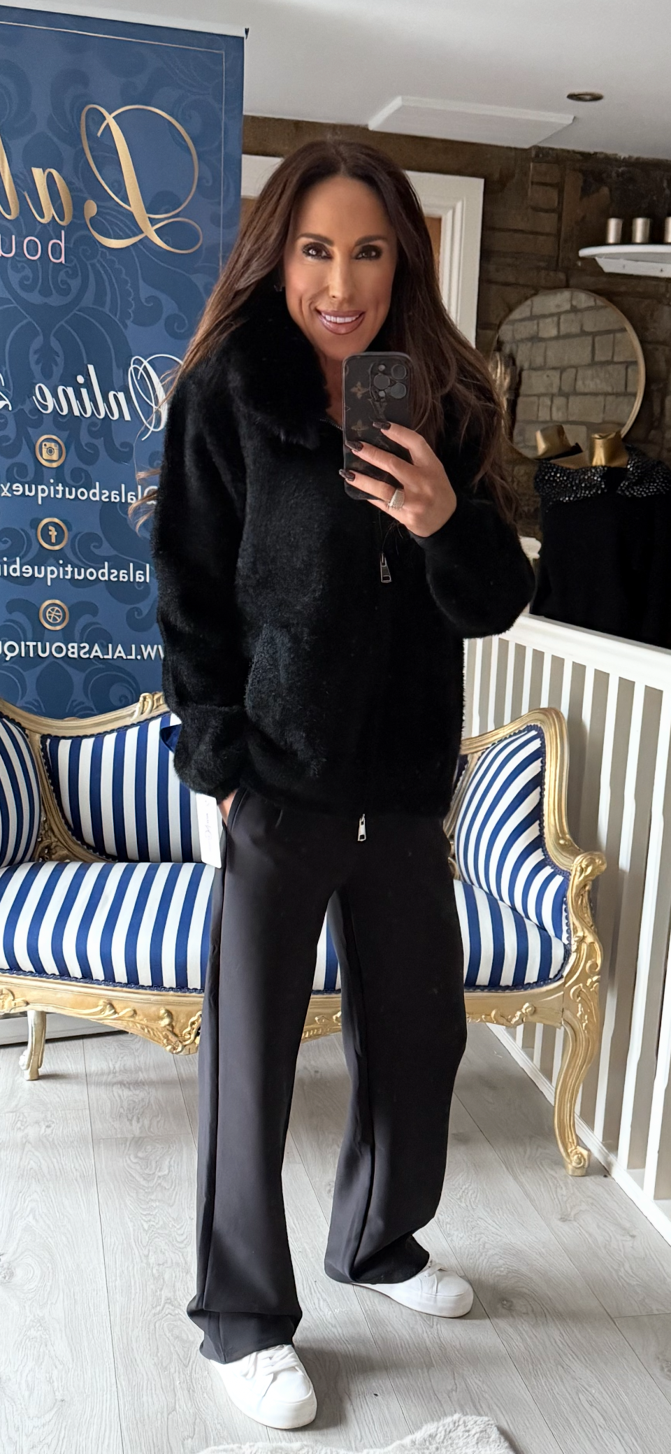 BLACK NO WAISTBAND PLEAT FRONT TROUSERS