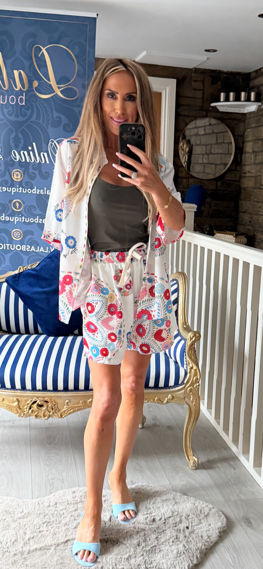 FLORAL SHORTS CO-ORD