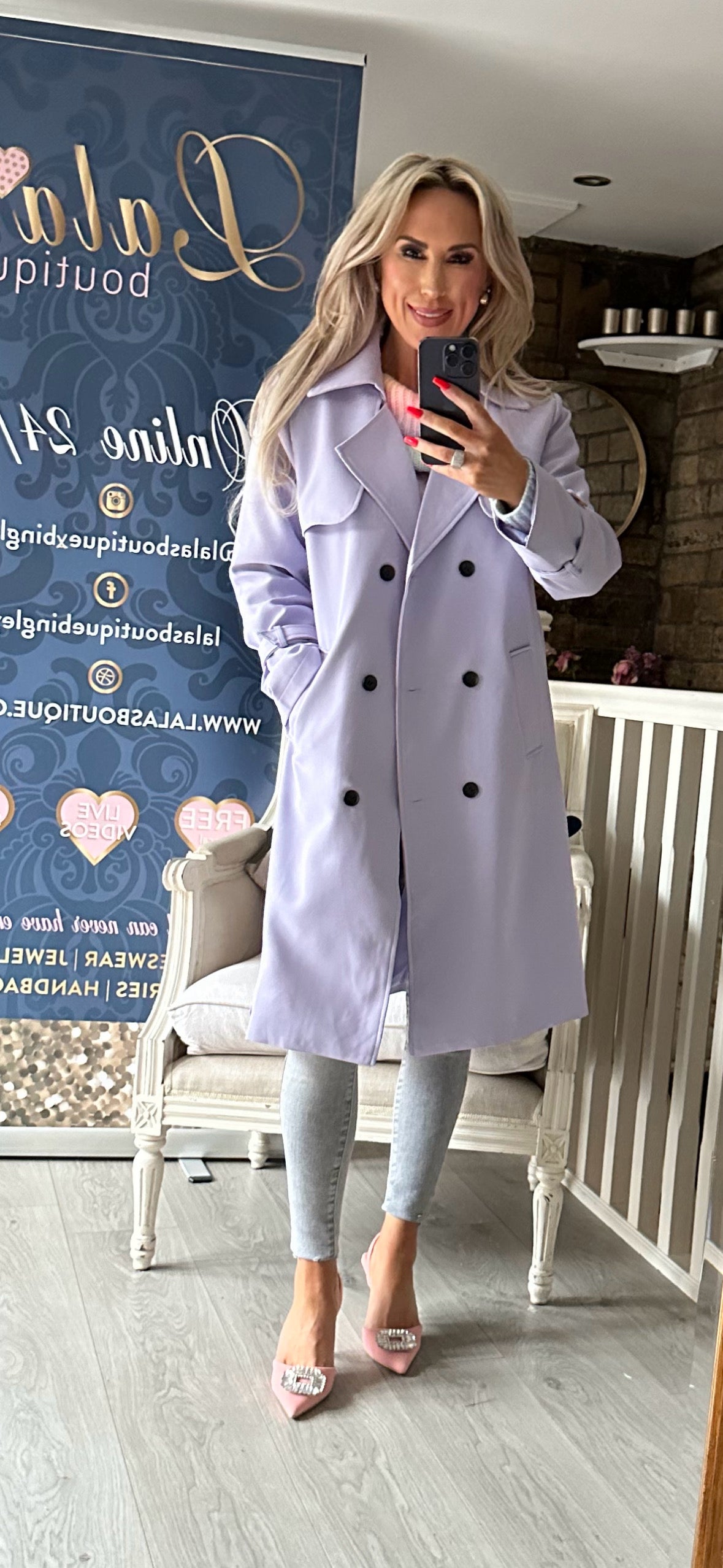 LILAC TRENCH COAT