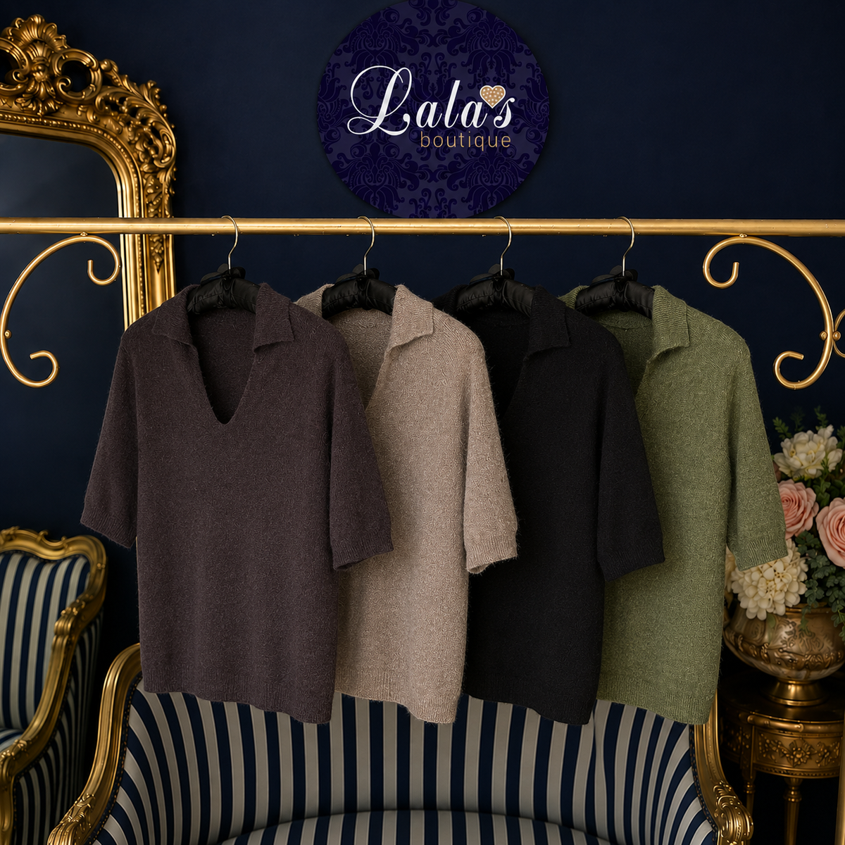 ALPACA V NECK COLLARED JUMPER
