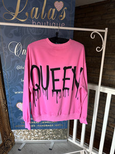 CANDY PINK QUEEN SWEATSHIRT